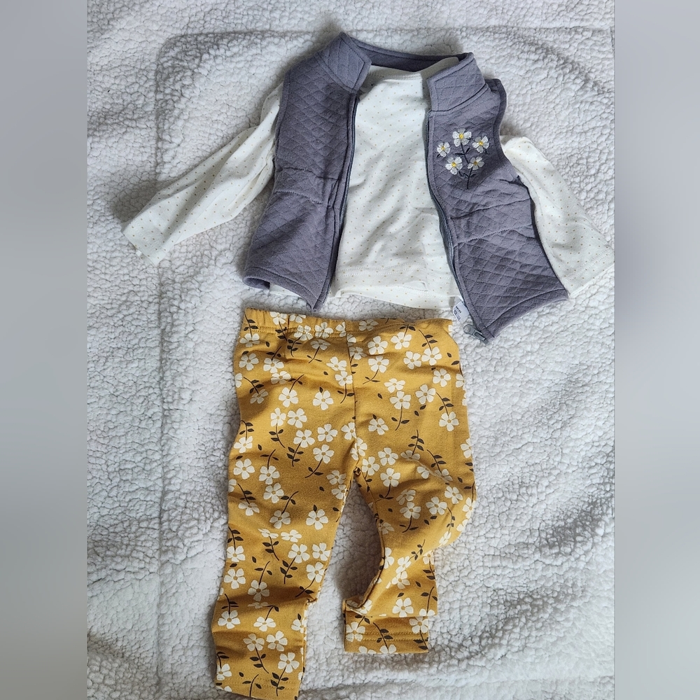 Duck Duck Goose Baby 3 Piece Outfit Floral Child Size 24 Months